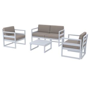 Комплект MYKONOS LOUNGE 132 Сребристо Сив с възглавници