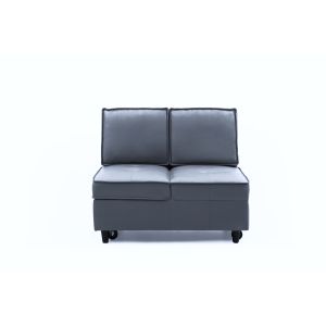 Двуместен диван с лежанка Oscar 1363 Dark Grey