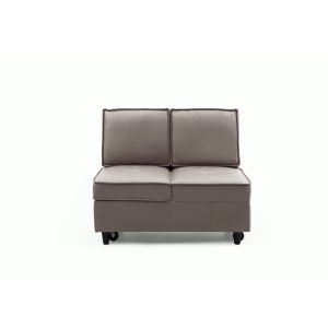 Двуместен диван с лежанка Oscar 1363 Light Brown 