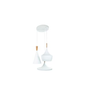 7720-3 Chandelier aluminum white