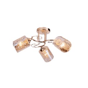 MH39012-3 Chandelier Metal/Glass