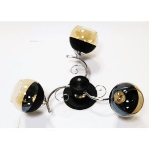 K318-3 Chandelier Metal/Glass