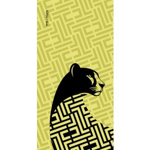 Beach Towel Feel & Touch Printed Animals 02 Lime