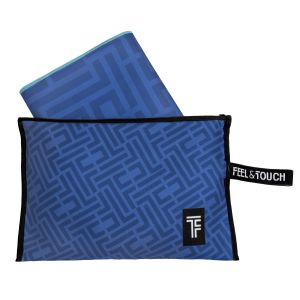 Beach towel set with bag Feel & Touch Motivo 01 Blue