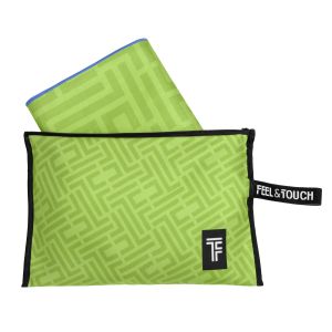 Beach towel set with bag Feel & Touch Motivo 04 Lime