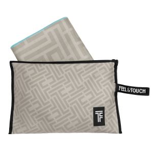 Beach towel set with bag Feel & Touch Motivo 07 Grey