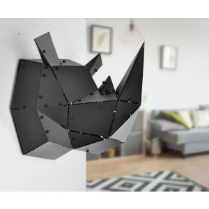 Rhino Head 3D Metal Art