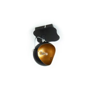 79278bk-C1f Wall Lamp Black+Gold 