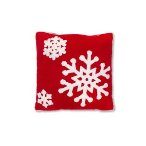 G2203 Red Decorative Pillow Mika Snowflake