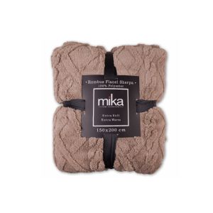 G230568-4 Одеяло Rombus 2ply Flannel Sherpa Coffee