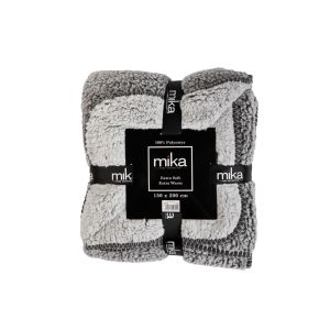 Mf-003 Sherpa Blanket Mika Light Grey