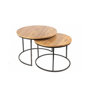 Side table set 2pcs Nest 9045 Brown