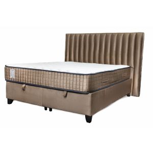 Bed set with mattress Mika Regal Taupe Sb38