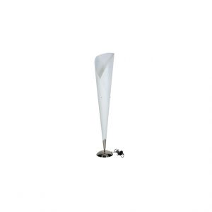 F6501 Метал+Pvc Лампион Цветя Бели