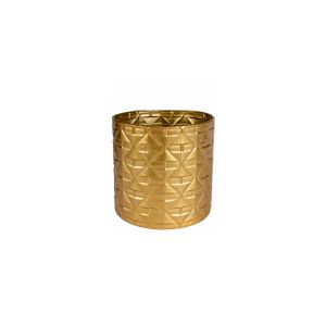 G230492-2 S/M/L Metal Pot 2068 Gold Rhombus