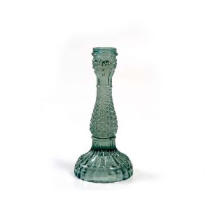 LEV-6520 Glass candlestick Turquoise