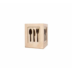 G1911085 Fork box, Wood color