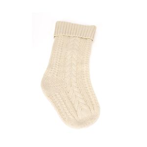 G25-199c Christmas Knitted Stocking White