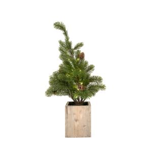 G25-78/79 Mini Christmas Tree With Lights And Pinecones