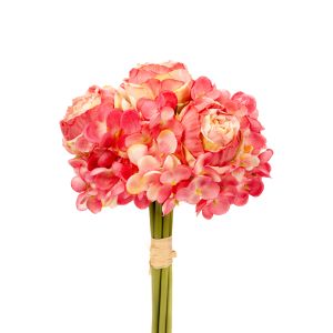 G25-74 Изкуствени Цветя Английски рози/Хортензии Purple