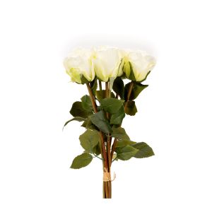 G25-68 Изкуствени Цветя 7-Рози Букет Жълти