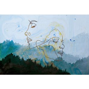 DD118035 Фототапет Golden Outline 2