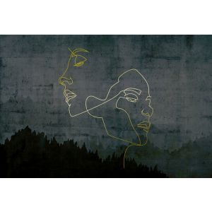 DD118055 Фототапет Golden Outline 3