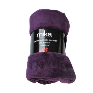 Одеяло Knitted Sherpa Purple