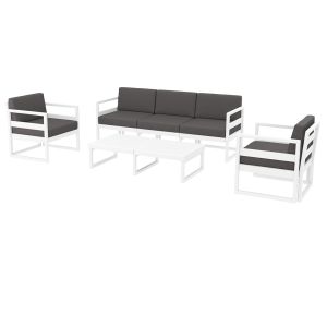 Комплект MYKONOS LOUNGE XL 133 Бял с възглавници