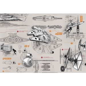 8-493 Фототапет Star Wars Blueprints