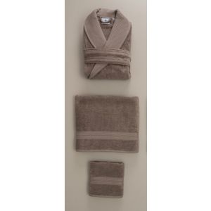 Set Bathrobe and Towels Mireko.New Latte