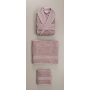 Set Bathrobe and Towels Mireko.Dusty Rose