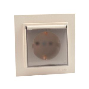 Despina Контакт Заземен С Капак Крем