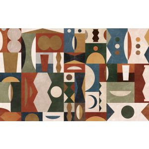 P258-VD4 Photomural Tribal Tiles