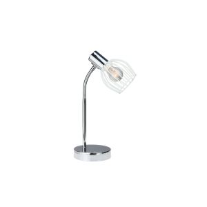 Lt8013 Chrome/White Table Lamp