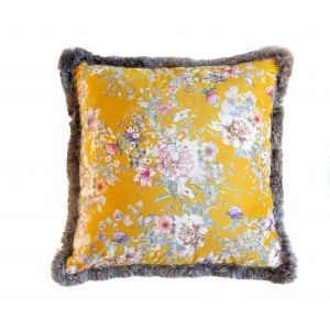 EY203-6 Yellow Mika Velvet Decorative pillow