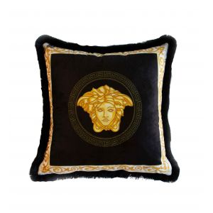 EY235 Black Mika Velvet Decorative pillow