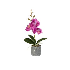 G1911014-1 Изкуствена орхидея в саксия, лила