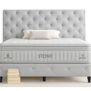 Bed Set With Mattress Mika Stone L.Grey Sb20