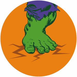 DD1-032 Самозалепващ фототапет Avengers Hulk's Foot Pop Art