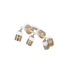 ZX372-6 Полилей Метал-Стъкло Бяло/Хром