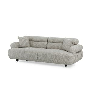 Three Seater Sofa Mika Nevada 301 Ecru/Brown