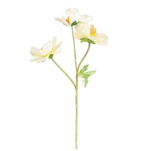 G23090-3 Изкуствено Цвете Бял Мак