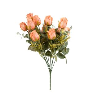 G230121-2 Изкуствени Цветя Букет Рози Оранж