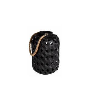 G230468/9/0 Дървен фенер черен