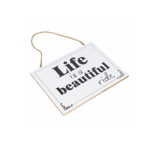 G230206 Декоративна Табела Life Бяла