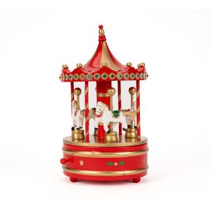 G25-117 Музикална Дървена Въртележка