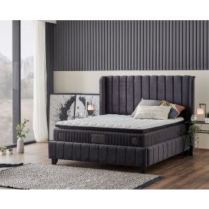 Bed set with mattress Mika Soho.Dark Grey Sb06