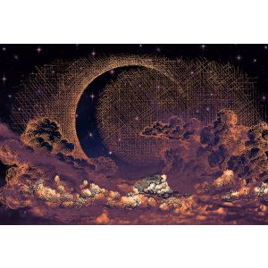 DD117725 Photomural Moon Sky 2