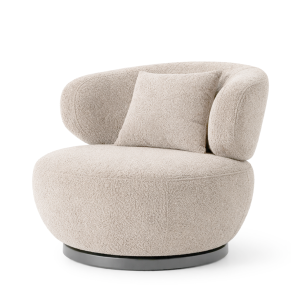 Swivel armchair Berlin Best 4 Cream/Brown